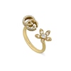 Thumbnail Image 0 of Gucci Flora 18ct Yellow Gold & Diamond M-N Open Ring