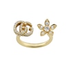 Thumbnail Image 1 of Gucci Flora 18ct Yellow Gold & Diamond M-N Open Ring