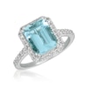 Thumbnail Image 0 of Le Vian 14ct White Gold Aquamarine & 0.45ct Diamond Ring