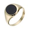 Thumbnail Image 0 of 9ct Yellow Gold Oval Onyx Signet Ring