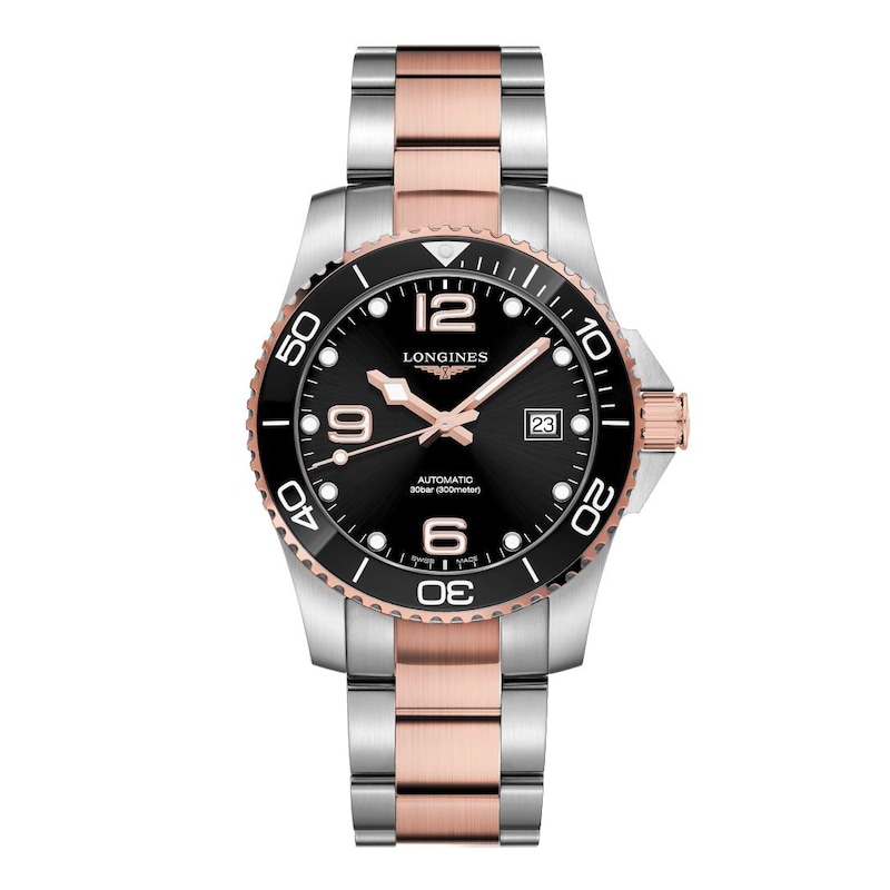 Longines HydroConquest Men's Black Dial & Two-Tone Watch