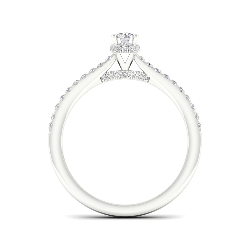 18ct White Gold & Platinum 0.40ct Diamond Solitaire Ring