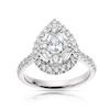 Thumbnail Image 0 of Platinum 1ct Diamond Pear Shape Cluster Ring