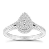 Thumbnail Image 0 of Vera Wang Platinum 0.45ct Total Diamond Pear Cluster Ring