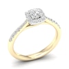 Thumbnail Image 1 of 18ct Yellow Gold & Platinum 0.50ct Total Diamond Halo Ring