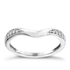 Thumbnail Image 0 of 9ct White Gold 0.10ct Diamond Shaped Wedding Ring
