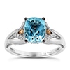 Thumbnail Image 0 of Le Vian 14ct White Gold Aquamarine & 0.18ct Diamond Ring