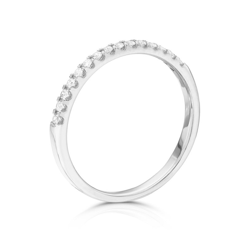 14ct White Gold 0.15ct Diamond Claw Set Eternity Ring