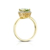 Thumbnail Image 1 of 9ct Yellow Gold 0.15ct Diamond Green Amethyst Oval Ring