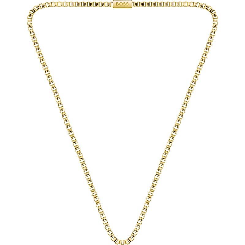 BOSS Chain Men's Yellow Gold-Tone Chain Necklace
