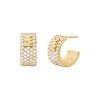 Thumbnail Image 0 of Michael Kors Yellow Gold Plated CZ Wide Hoop Earrings