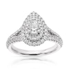 Thumbnail Image 0 of Vera Wang 18ct White Gold 0.95ct Total Diamond Pear Shaped Ring