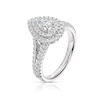 Thumbnail Image 1 of Vera Wang 18ct White Gold 0.95ct Total Diamond Pear Shaped Ring