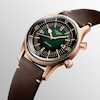 Thumbnail Image 2 of Longines Legend Diver Men's Bronze & Brown Leather Strap Watch