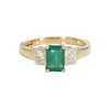 Thumbnail Image 0 of 18ct Gold Emerald & 0.25ct Diamond Ring