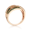 Thumbnail Image 1 of 14ct Rose Gold 0.18ct Nude Diamond & Emerald Ring