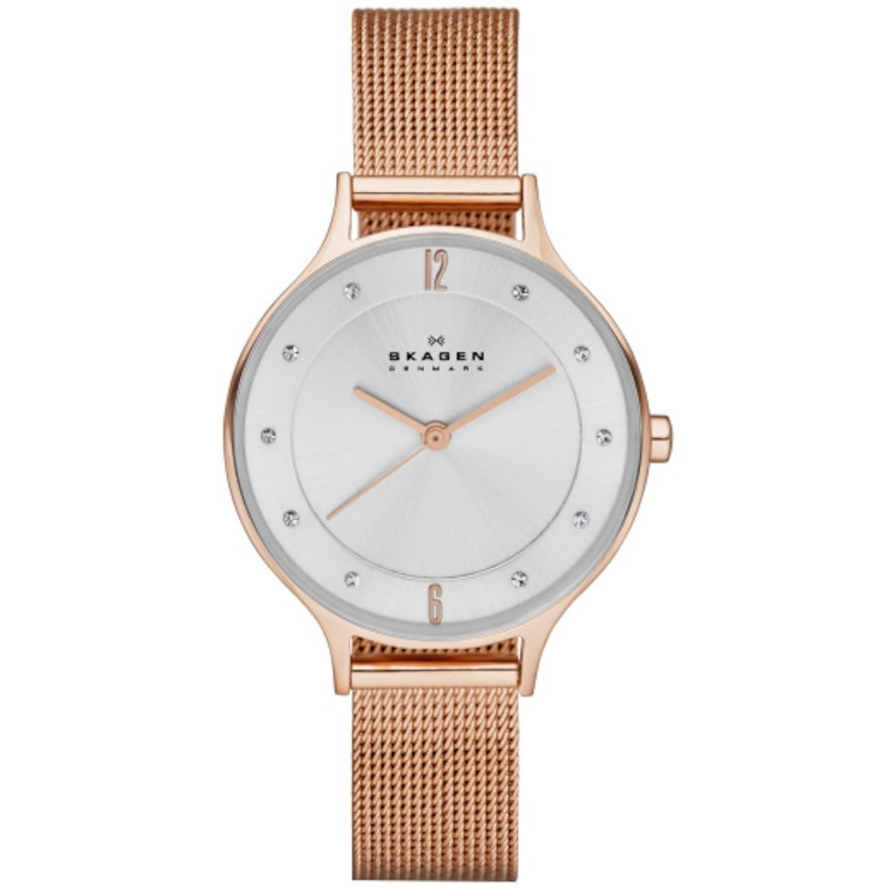 Skagen Anita Ladies' Rose Gold-Tone Bracelet Watch