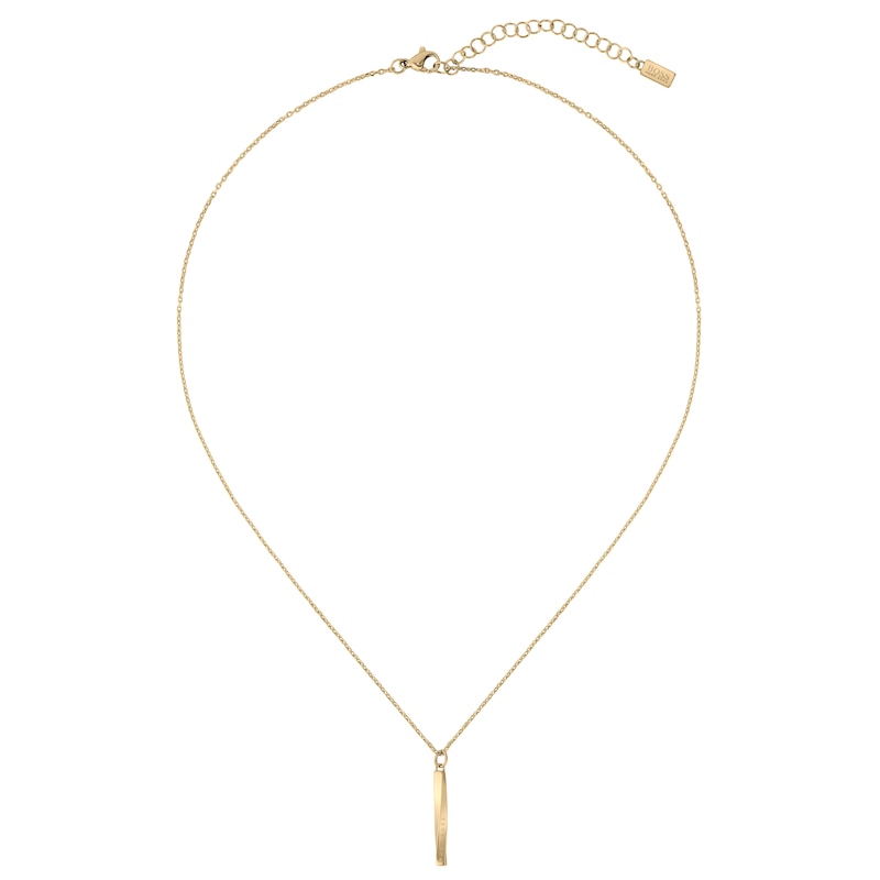 BOSS Signature Ladies'  Yellow Gold-Tone Necklace