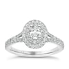 Thumbnail Image 0 of Vera Wang 18ct White Gold 0.75ct Total Diamond Halo Ring