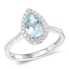Thumbnail Image 0 of Le Vian 14ct White Gold Aquamarine & 0.29ct Diamond Ring