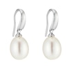 Thumbnail Image 0 of 9ct White Gold Cultured Freshwater Pearl Hook Drop Earrings