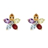 Thumbnail Image 0 of 9ct Yellow Gold Mixed Coloured Flower Stud Earrings