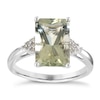 Thumbnail Image 0 of 9ct White Gold Green Quartz & Diamond Ring