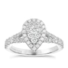 Thumbnail Image 0 of Vera Wang Platinum 0.70ct Total Diamond Pear Cluster Ring