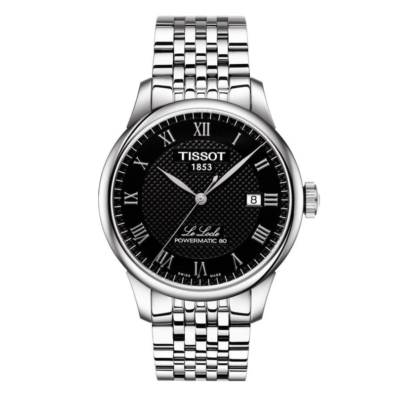 Tissot Le Locle Black Stainless Steel Bracelet Watch