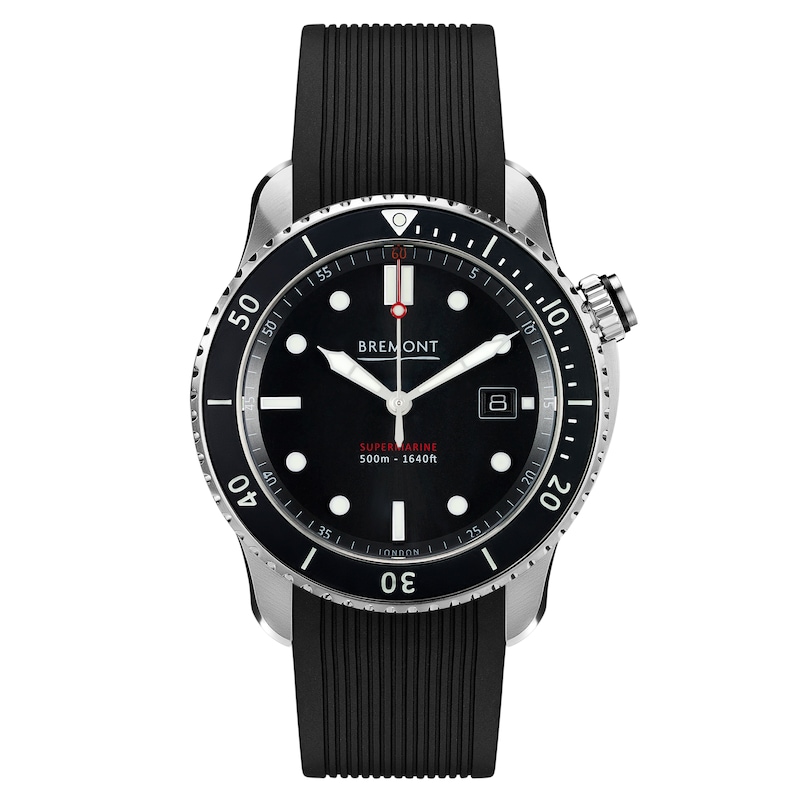 Bremont Supermarine S500 Men's Black Rubber Strap Watch