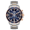 Thumbnail Image 0 of Bulova Men's Marine Star Blue & Rose Gold-Tone Watch