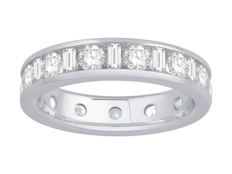 Platinum 2ct Diamond Multi Shape Full Eternity Ring