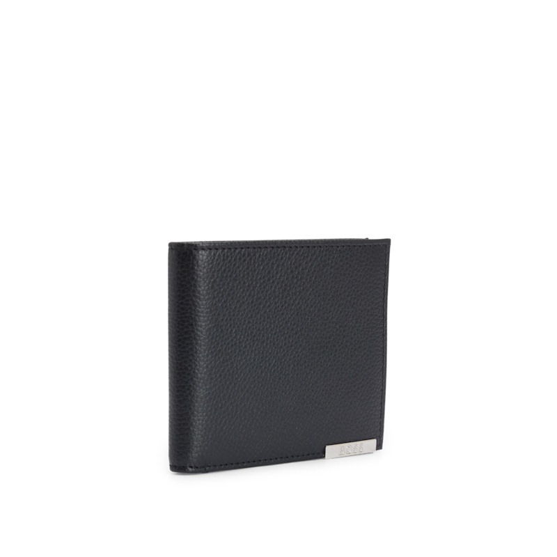 BOSS Men's Black Leather 8CC Wallet & Card Holder Gift Set