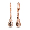 Thumbnail Image 0 of Le Vian 14ct Rose Gold Smokey Quartz 0.58ct Diamond Earrings