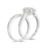 Thumbnail Image 1 of 9ct White Gold 0.50ct Diamond Pear Halo Bridal Set