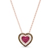 Thumbnail Image 0 of Godiva x Le Vian Ruby 0.37ct Diamond Heart Pendant