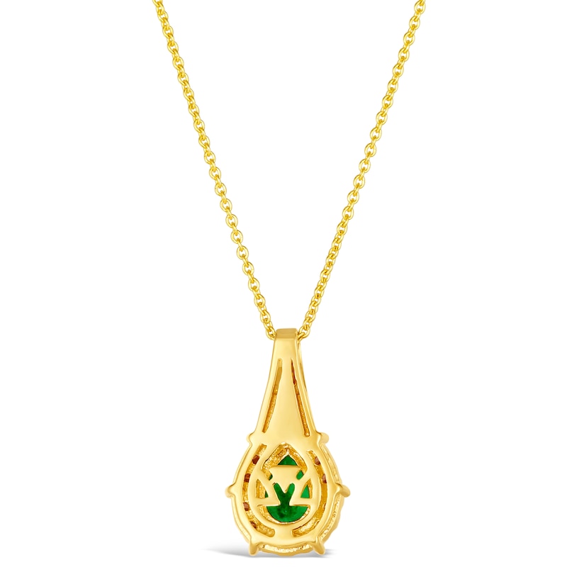 Le Vian 14ct Yellow Gold Emerald & Diamond Pendant