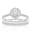 Thumbnail Image 0 of Vera Wang Platinum 0.95ct Diamond Round Halo Bridal Set