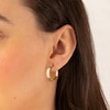 Thumbnail Image 1 of 9ct Yellow Gold Flat Hoop Earrings