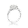 Thumbnail Image 2 of 18ct White Gold 0.75ct Diamond Pear Shape Halo Cluster Bridal Set