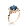 Thumbnail Image 1 of Le Vian 14ct Rose Gold Blue Topaz & 0.45ct Diamond Ring