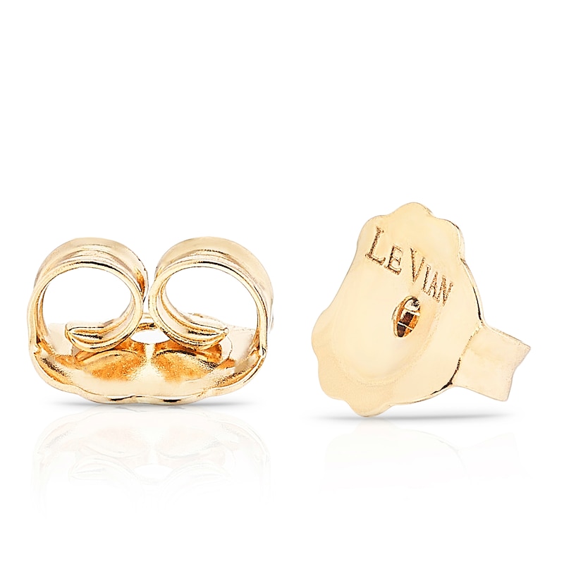 Le Vian 14ct Yellow Gold Pear 0.23ct Diamond & Emerald Pear Shape Stud Earrings