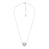 Thumbnail Image 1 of Michael Kors Love Sterling Silver Tapered Baguette Heart Pendant Necklace