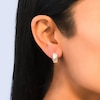Thumbnail Image 1 of Lauren Ralph Lauren Sterling Silver & Gold-Tone Huggie Hoop Earrings