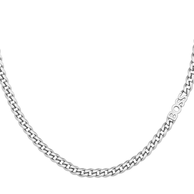 BOSS Kassy Ladies' Stainless Steel 16+2 Inch Curb Chain