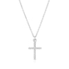 Thumbnail Image 0 of Sterling Silver 16+2 Inch Cubic Zirconia Cross Pendant