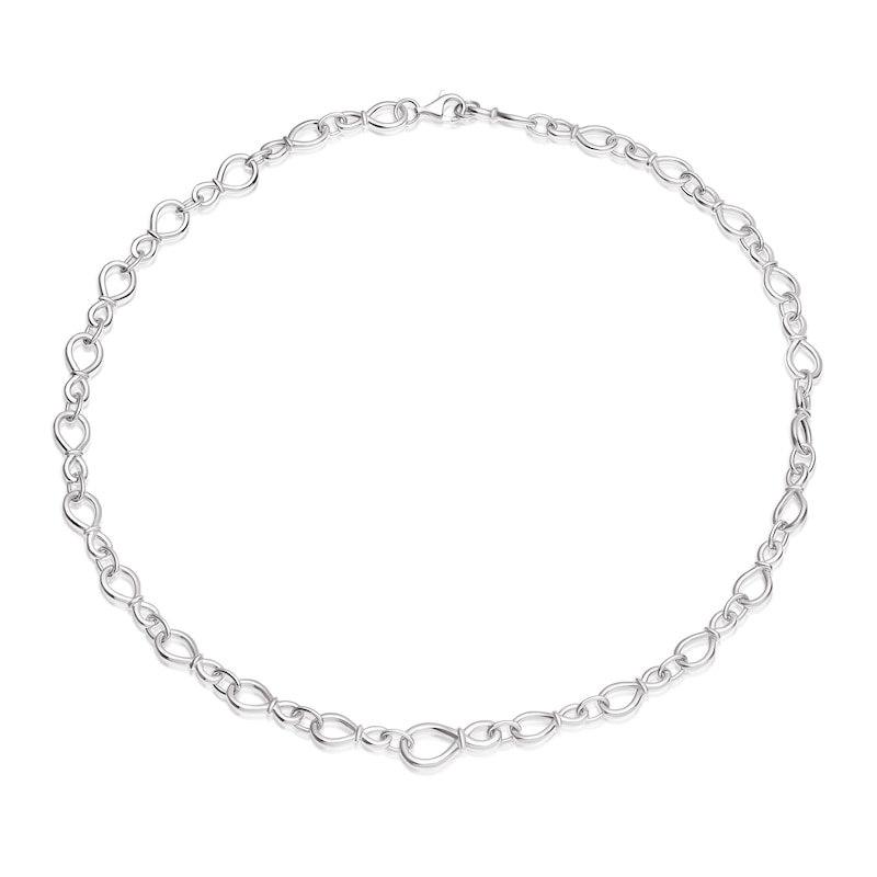 Sterling Silver 18 Inch Infinity Link Necklace