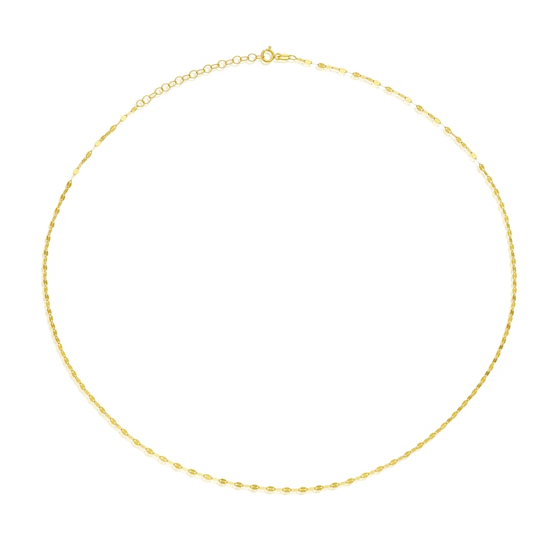 9ct Yellow Gold 18+2 Inch Forzatina Adjustable Chain Necklace