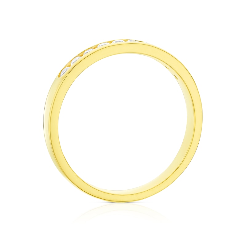 9ct Yellow Gold CZ Channel Set Eternity Ring