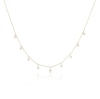 Thumbnail Image 0 of 9ct Yellow Gold 17+1 Inch & Cubic Zirconia Drop Station Necklace